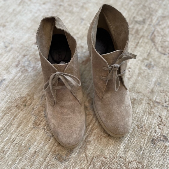 J Crew Suede Wedge Booties, size 9 - Picture 6 of 10